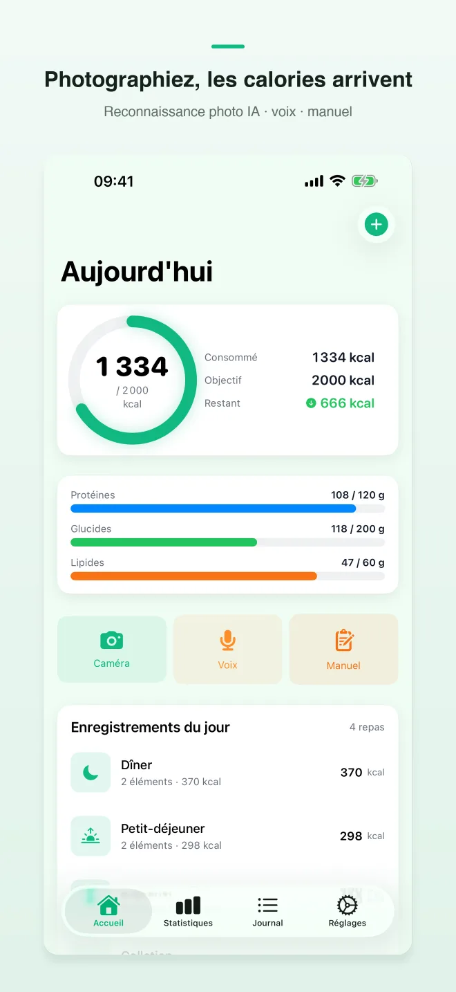 Écrans de l'app CalShutter — 1/4
