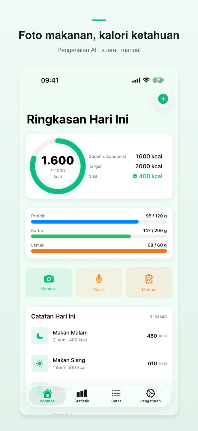 Layar aplikasi CalShutter — 1/4