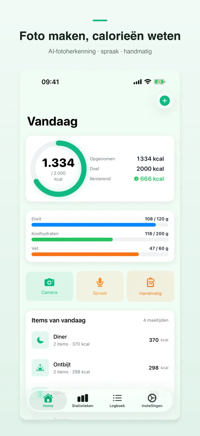 Schermen van de CalShutter-app — 1/4
