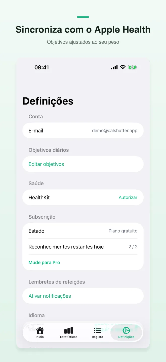 Ecrãs da app CalShutter — 3/4