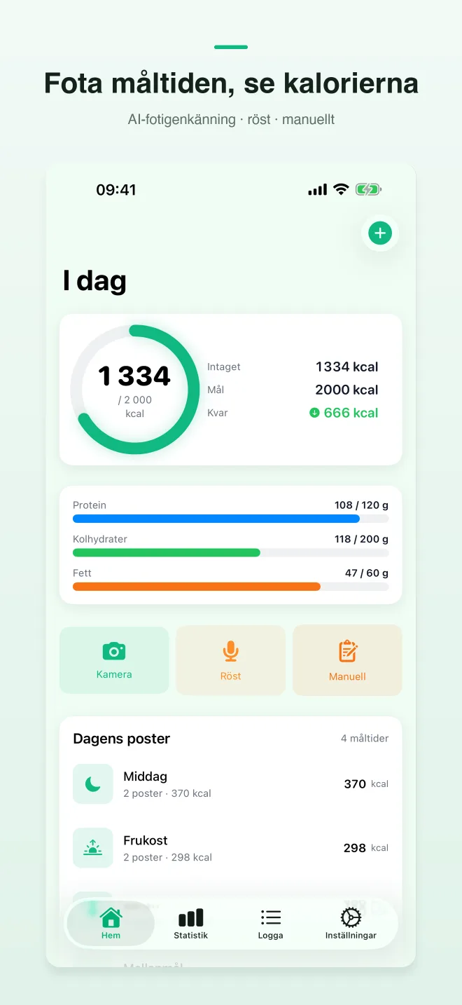 Skärmar från appen CalShutter — 1/4
