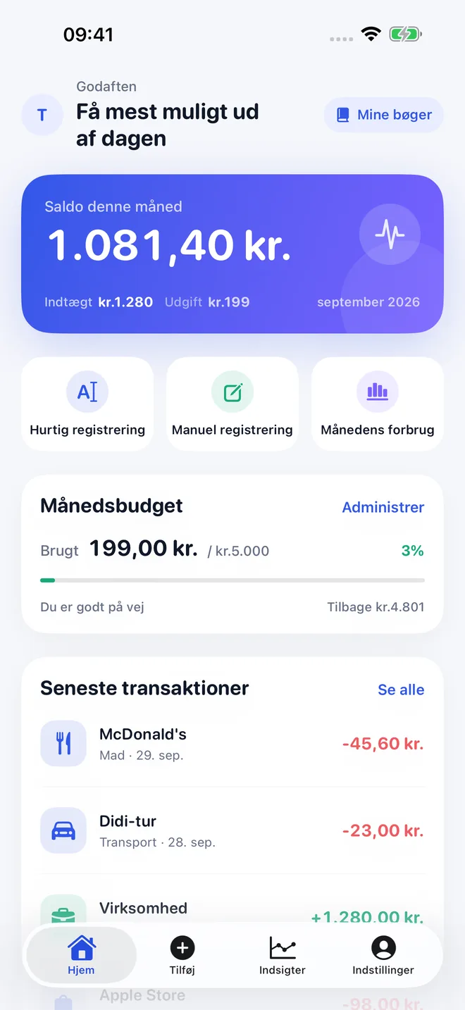 TaoBook-appskærme — 1/4
