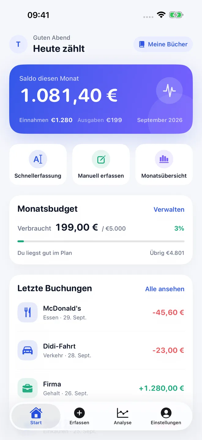 TaoBook-App-Ansichten — 1/4