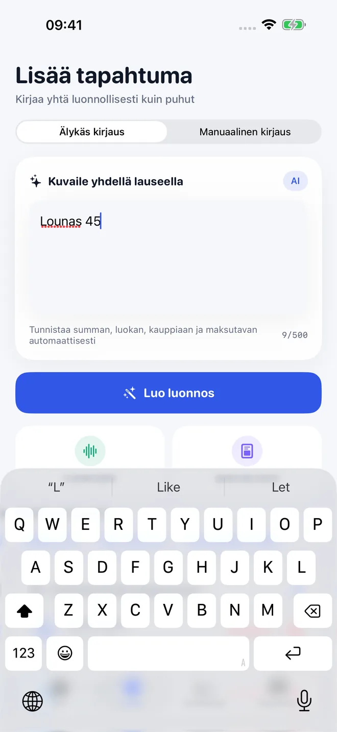 TaoBook-sovelluksen näkymät — 2/4