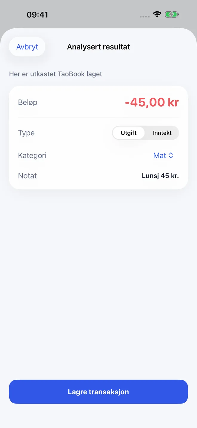 TaoBook-appskjermer — 3/4