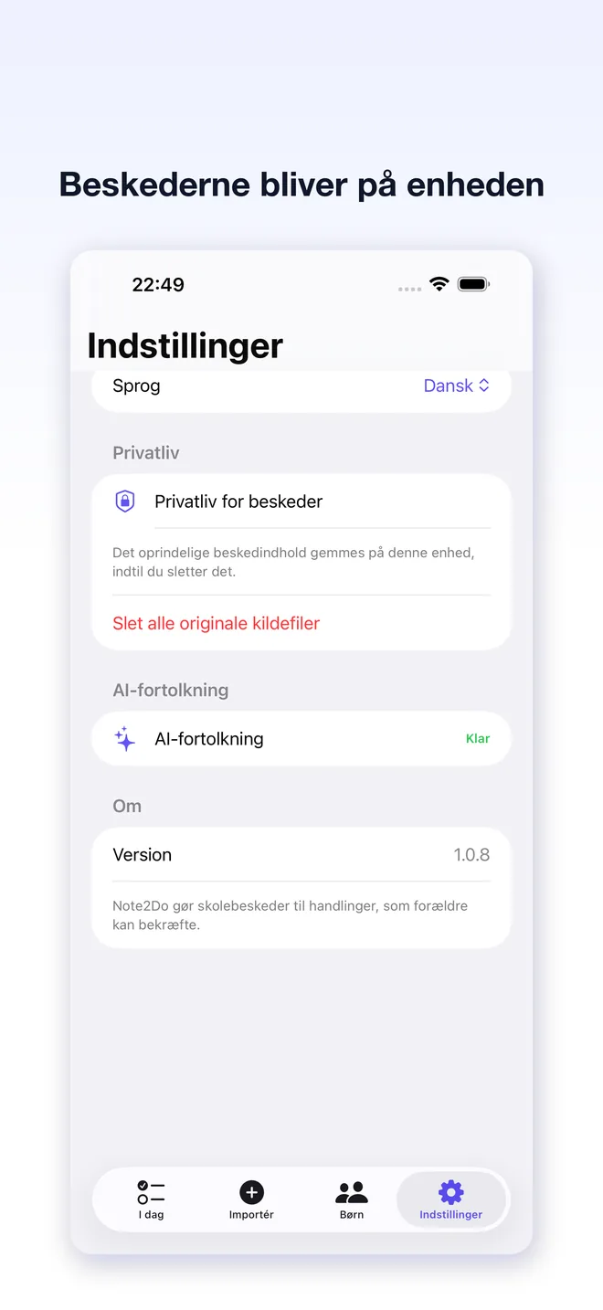 Note2Do-appskærme — 5/5