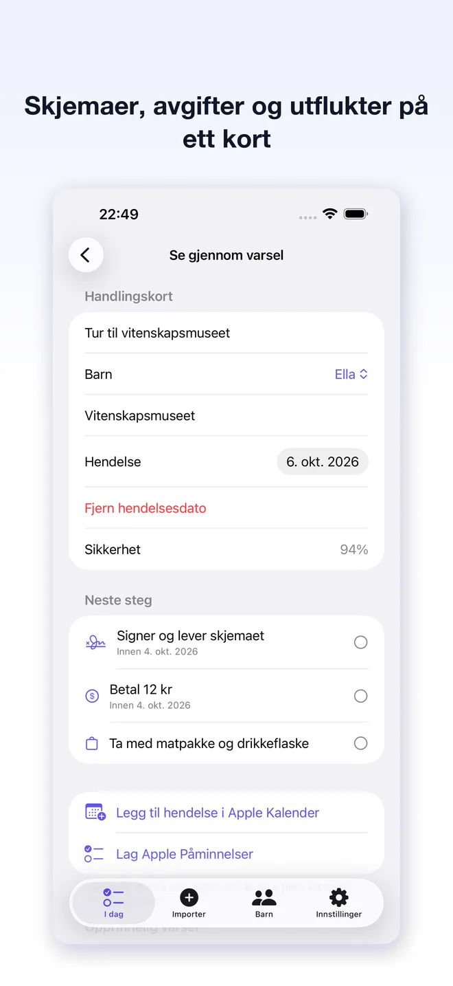 Note2Do-appskjermer — 2/5