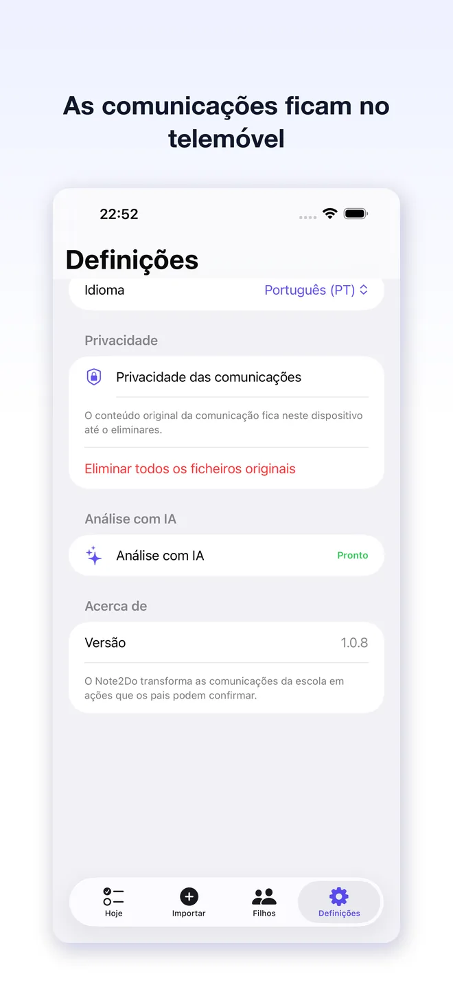 Ecrãs da app Note2Do — 5/5