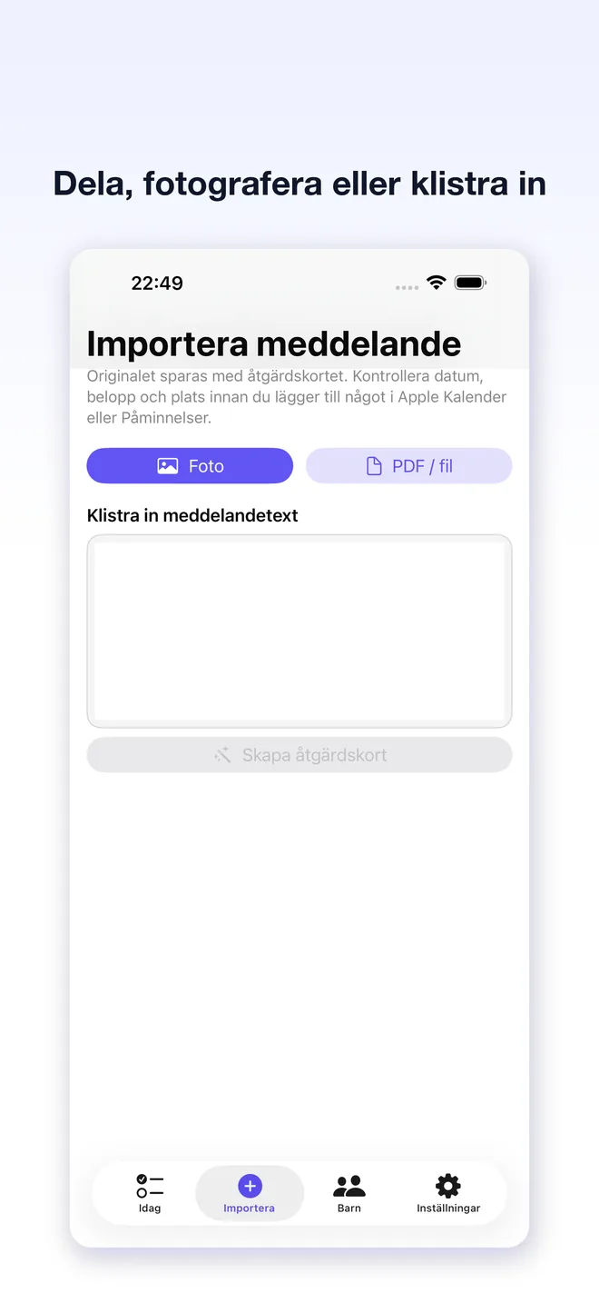 Skärmar från appen Note2Do — 3/5