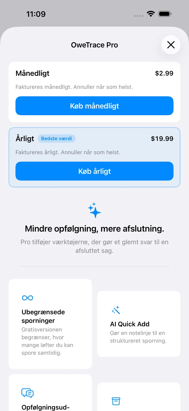 OweTrace-appskærme — 4/5