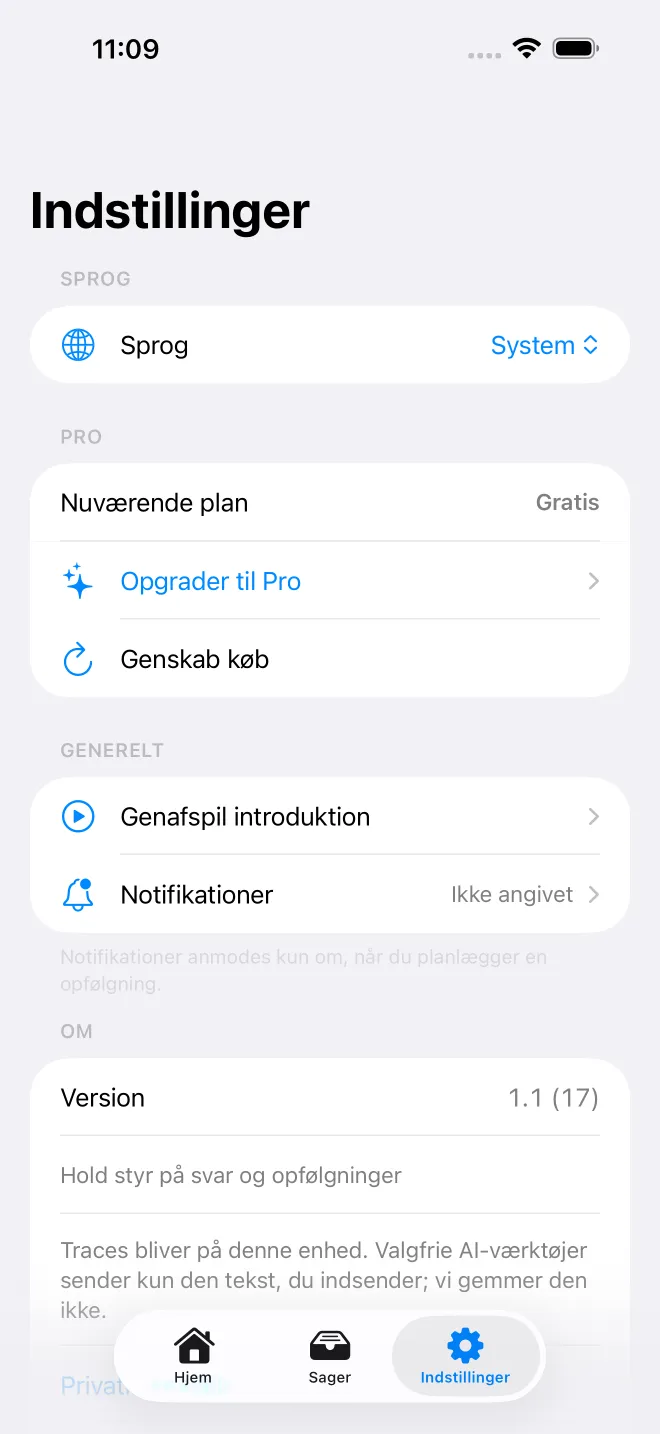 OweTrace-appskærme — 5/5
