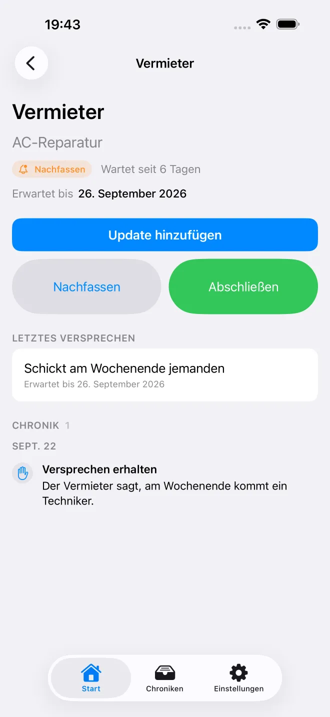 OweTrace-App-Ansichten — 2/5