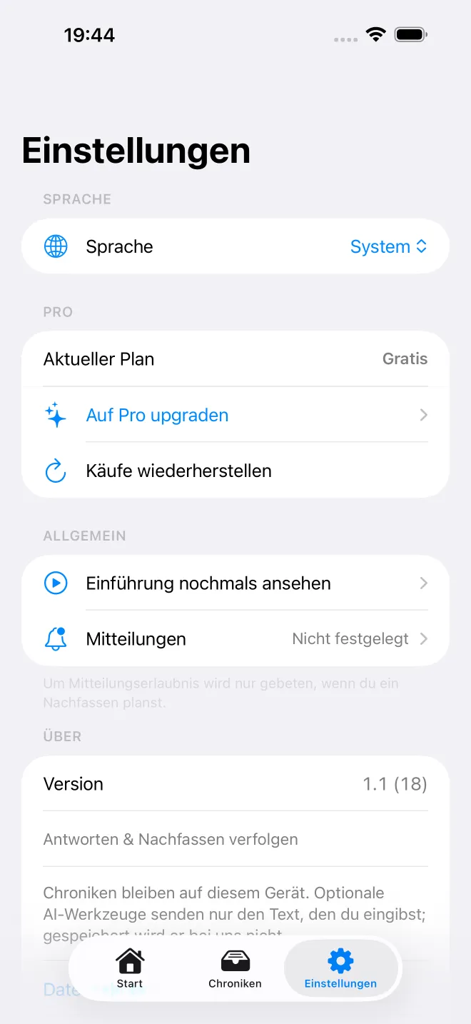 OweTrace-App-Ansichten — 5/5