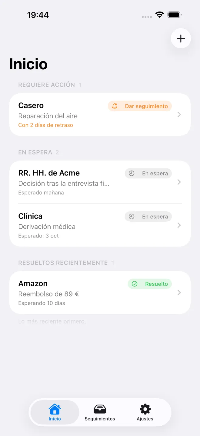 Pantallas de la app OweTrace — 1/5