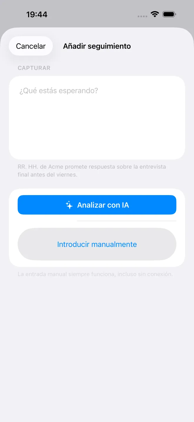 Pantallas de la app OweTrace — 3/5