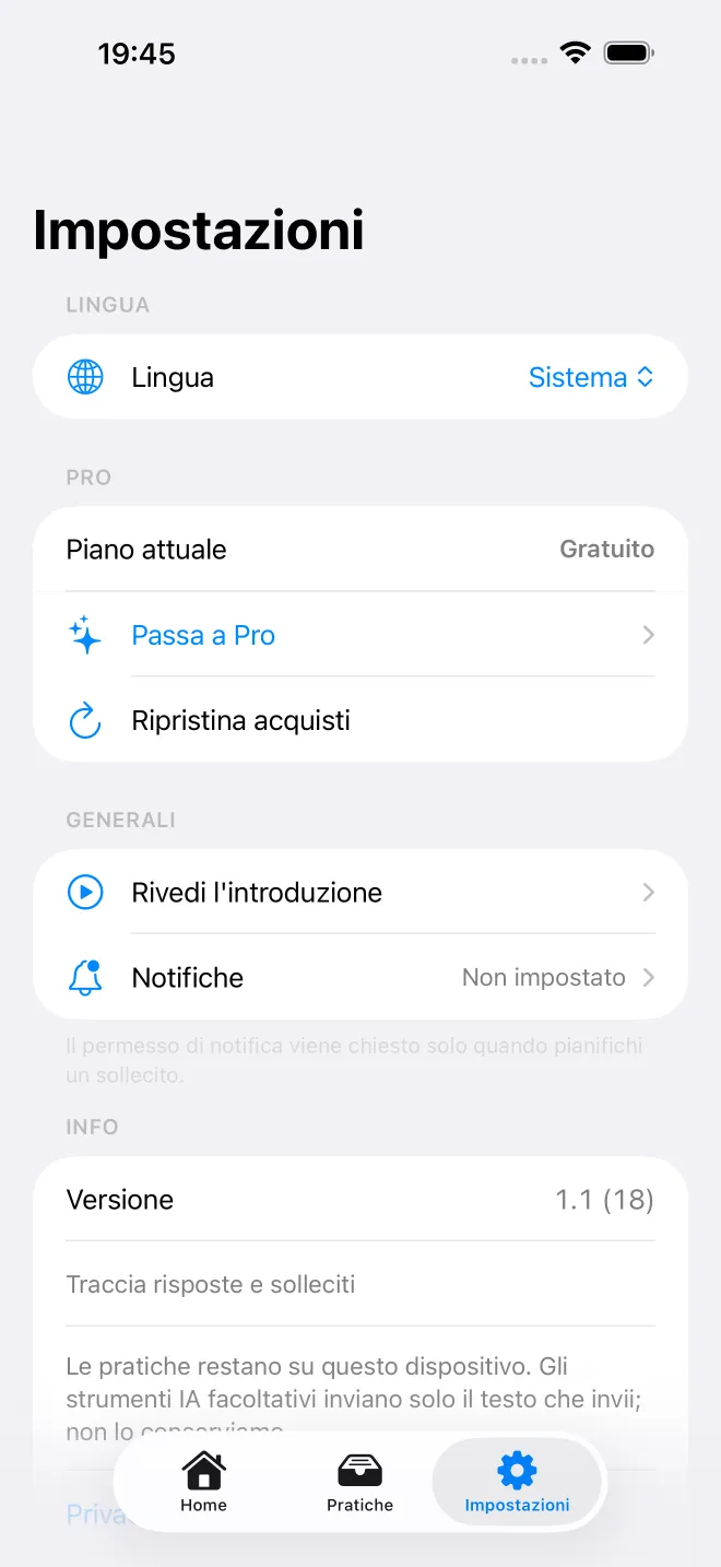 Schermate dell'app OweTrace — 5/5