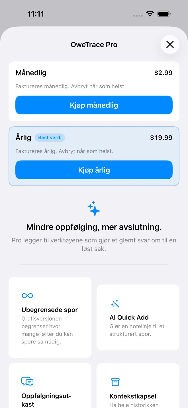 OweTrace-appskjermer — 4/5