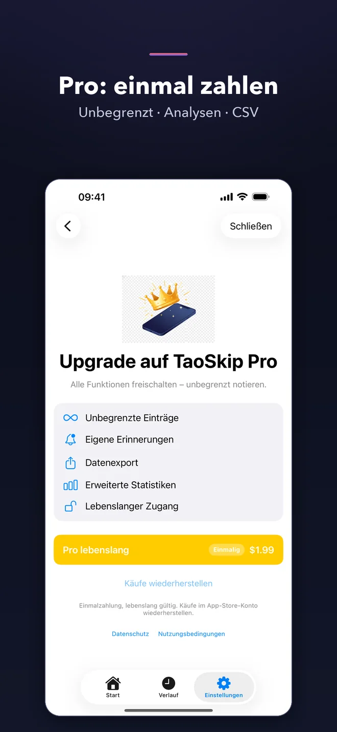 TaoSkip-App-Ansichten — 5/5