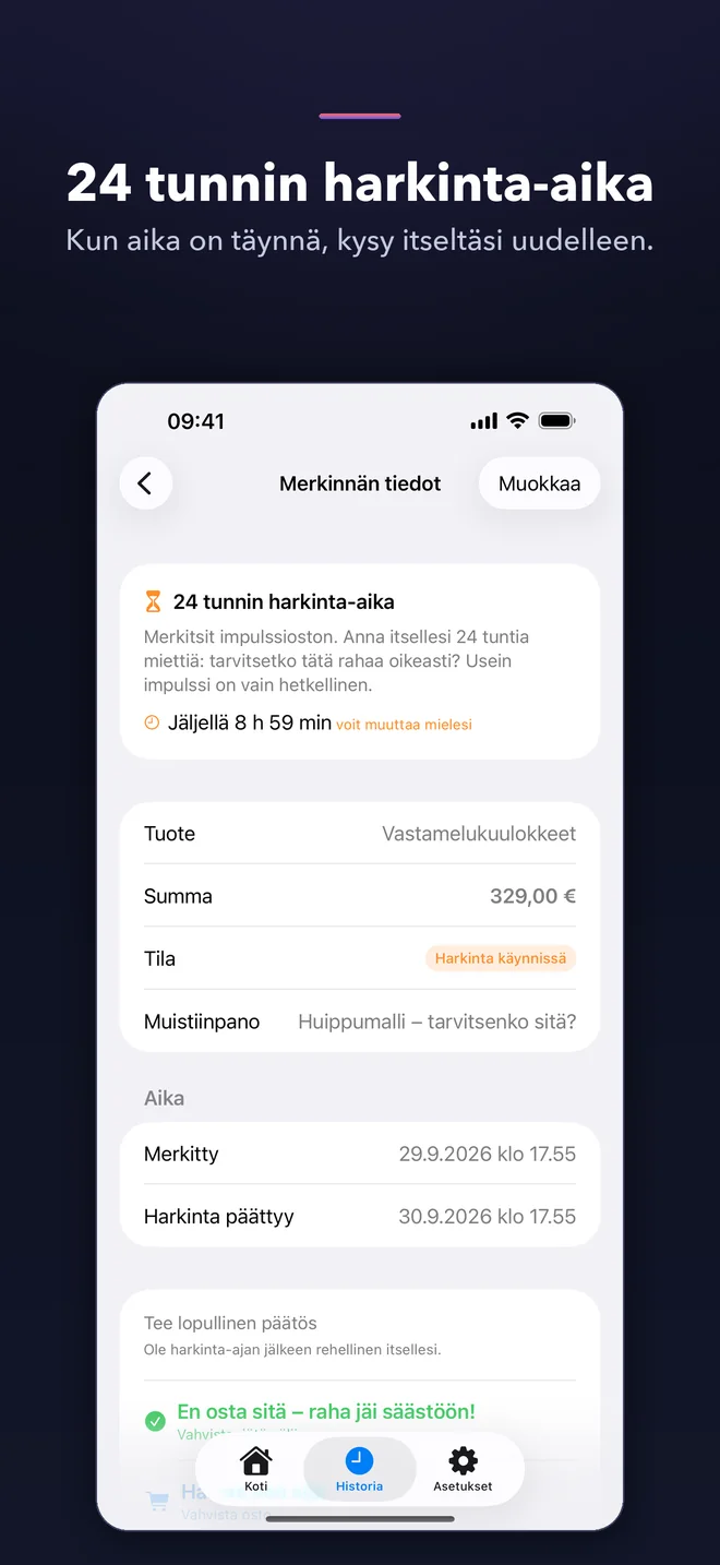 TaoSkip-sovelluksen näkymät — 3/5