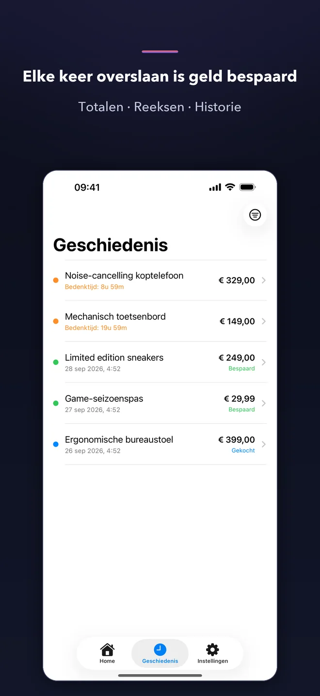 Schermen van de TaoSkip-app — 4/5