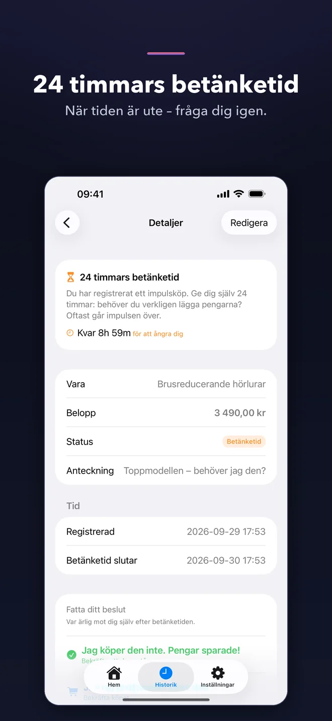 Skärmar från appen TaoSkip — 3/5